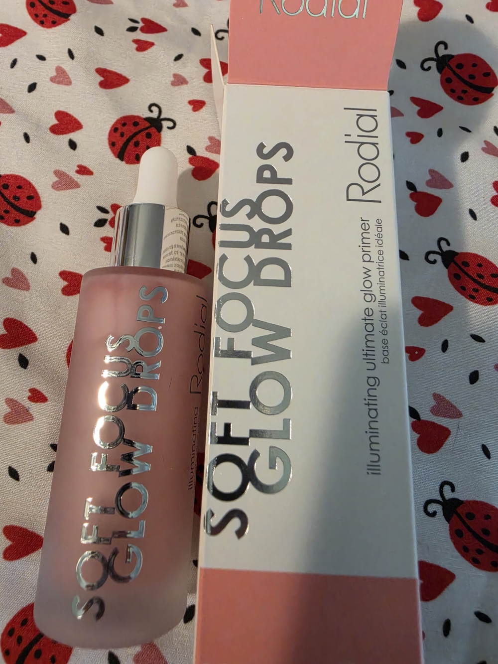 Rodial Soft Focus Glow Drops - Pink & Silver Bottle